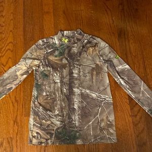 Under Armour Camouflage Scent Control Compression Cold Gear Kids YXL